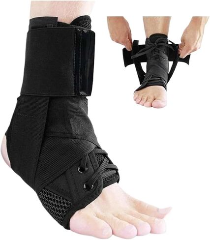 Brace Ankle Braces Bandage Straps Sports Adjustable Ankle Support Protector(M) in Saudi Arabia