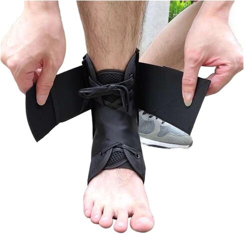 Brace Ankle Braces Bandage Straps Sports Adjustable Ankle Support Protector(M) in Saudi Arabia