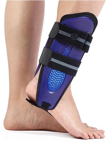 دعامة تثبيت جبيرة الكاحل لدعم القدمين، وكسر الكاحل والالتواء، دعامة قابلة للتعديل (جل أزرق) in Kuwait