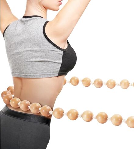 Weighted Hula Exercise Hoop for Adults Weight Loss, Wooden Beads Massage Hoop, 4.2lbs, Fun to Workout in Saudi Arabia
