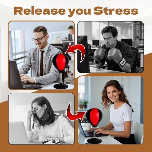 كرة اللكم المكتبية الممتعة، منتج لتخفيف التوتر مع كوب شفط للمكتب والمنزل، هدية مضحكة لزملاء العمل والأصدقاء، جهاز صغير لتخلص من الإجهاد على سطح المكتب للبالغين in Saudi Arabia