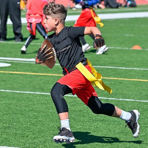 Youth Football Gloves Kids with Ultra Sticky Palm Flag Receiver Gloves in Saudi Arabia