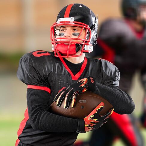 Youth Football Gloves Kids with Ultra Sticky Palm Flag Receiver Gloves in Saudi Arabia
