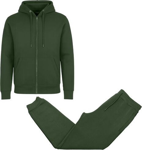 Galaxy by Harvic Men's Fleece-Lined Tracksuit Hoodie & Jogger Set in Saudi Arabia