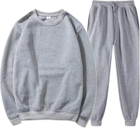 Men'S Tracksuits 2 Piece Set Casual Outfits Crewneck Sweatshirt Tracksuit & Joggers Sweatpants Sweatsuit Set in Saudi Arabia