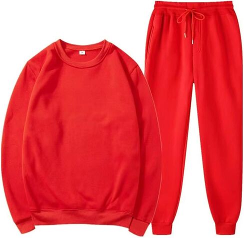 Men'S Tracksuits 2 Piece Set Casual Outfits Crewneck Sweatshirt Tracksuit & Joggers Sweatpants Sweatsuit Set in Saudi Arabia