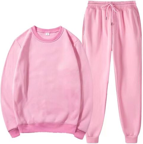 Men'S Tracksuits 2 Piece Set Casual Outfits Crewneck Sweatshirt Tracksuit & Joggers Sweatpants Sweatsuit Set in Saudi Arabia