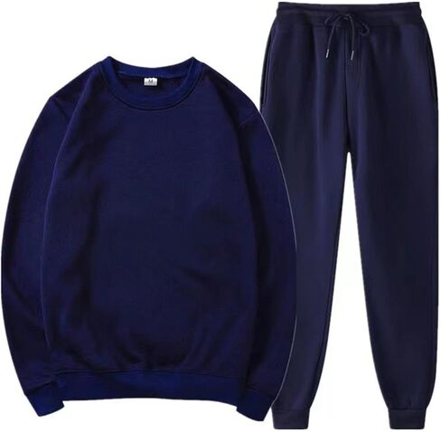 Men'S Tracksuits 2 Piece Set Casual Outfits Crewneck Sweatshirt Tracksuit & Joggers Sweatpants Sweatsuit Set in Saudi Arabia