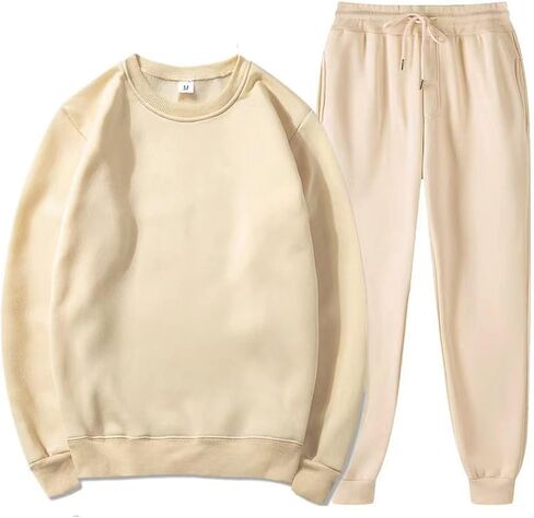Men'S Tracksuits 2 Piece Set Casual Outfits Crewneck Sweatshirt Tracksuit & Joggers Sweatpants Sweatsuit Set in Saudi Arabia