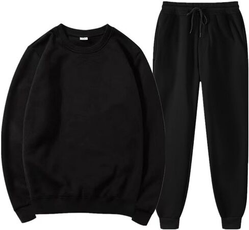 Men'S Tracksuits 2 Piece Set Casual Outfits Crewneck Sweatshirt Tracksuit & Joggers Sweatpants Sweatsuit Set in Saudi Arabia