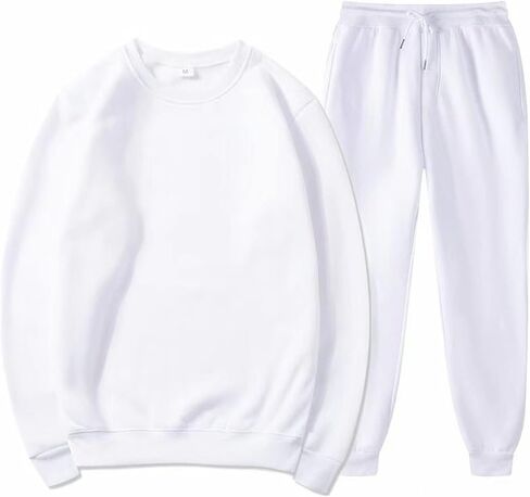 Men'S Tracksuits 2 Piece Set Casual Outfits Crewneck Sweatshirt Tracksuit & Joggers Sweatpants Sweatsuit Set in Saudi Arabia