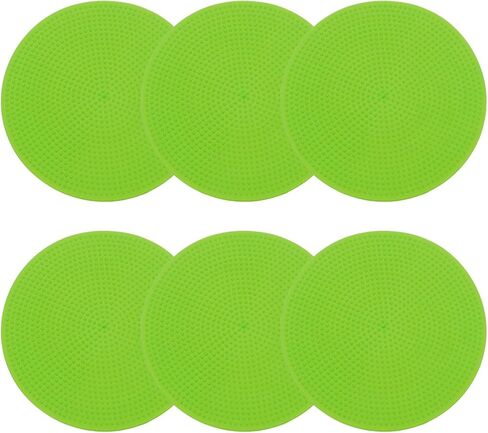 PATIKIL 9 Inch Poly Spot Markers, 6Pcs Non Slip Rubber Floor Dots with Storage Bag Flat Agility Cones for Sports Training Basketball Football in Saudi Arabia