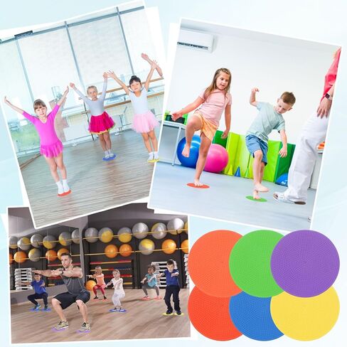 PATIKIL 9 Inch Poly Spot Markers, 6Pcs Non Slip Rubber Floor Dots with Storage Bag Flat Agility Cones for Sports Training Basketball Football in Saudi Arabia