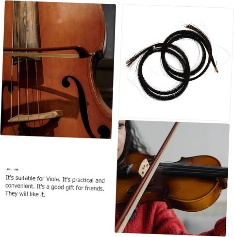 FAVOMOTO 2pcs Professional Bow Hair Repair Kit Bundles of Durable Horsehair for Bow Repair for Musicians Black Color in Saudi Arabia