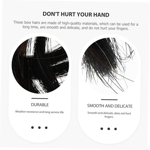 FAVOMOTO 2pcs Professional Bow Hair Repair Kit Bundles of Durable Horsehair for Bow Repair for Musicians Black Color in Saudi Arabia