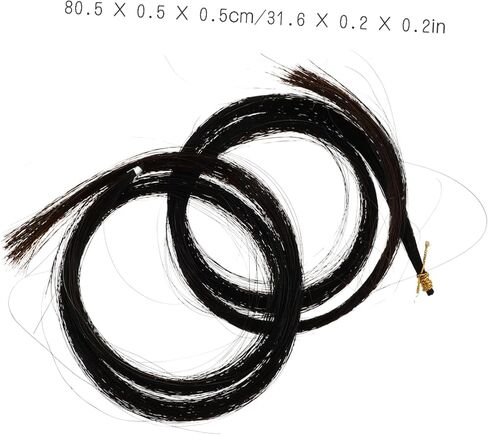 FAVOMOTO 2pcs Professional Bow Hair Repair Kit Bundles of Durable Horsehair for Bow Repair for Musicians Black Color in Saudi Arabia