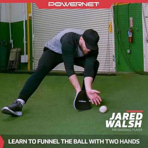 مجموعات PowerNet Perfect Fielder، معدات تدريب البيسبول للبيسبول ذات الأيدي الناعمة، تحسين وقت الانتقال من القفاز إلى اليد، قفازات Fielder المثالية 2-PK، الكسارات الصغيرة، كرات التفاعل، كرات الرغوة التقنية in Saudi Arabia