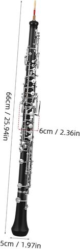 VICASKY 1 Set Key Oboe Instrument Semi Automatic Keys Woodwind for Professionals Durable Composite Wood with Accessories for Orchestra Performance in Saudi Arabia