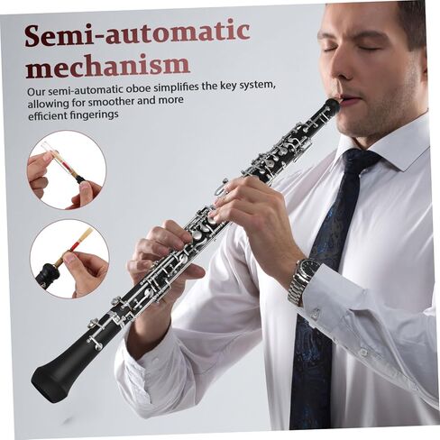 VICASKY 1 Set Key Oboe Instrument Semi Automatic Keys Woodwind for Professionals Durable Composite Wood with Accessories for Orchestra Performance in Saudi Arabia