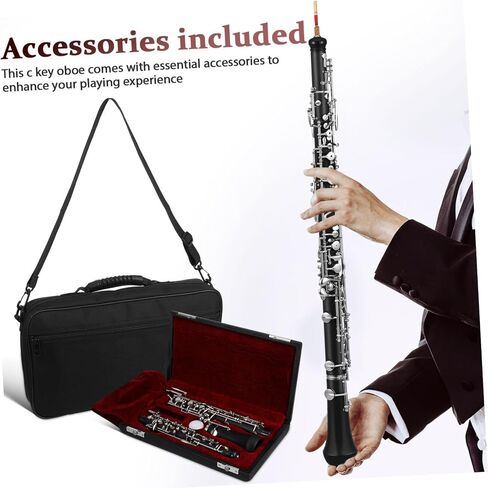VICASKY 1 Set Key Oboe Instrument Semi Automatic Keys Woodwind for Professionals Durable Composite Wood with Accessories for Orchestra Performance in Saudi Arabia