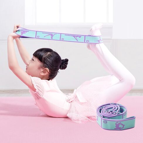 2 Pcs Kids Stretch Bands Dance Stretching Straps for Children Gymnastics Equipment Dance Training Elastic Band for Kids Multi-Loop Numbered Stretch Band for Ballet Cheerleading-8 Loops in Saudi Arabia