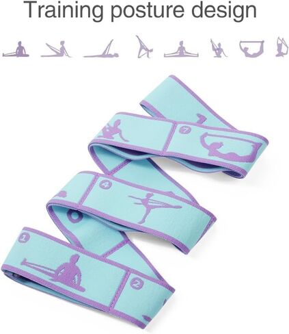 2 Pcs Kids Stretch Bands Dance Stretching Straps for Children Gymnastics Equipment Dance Training Elastic Band for Kids Multi-Loop Numbered Stretch Band for Ballet Cheerleading-8 Loops in Saudi Arabia