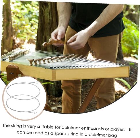 2Pcs Steel Dulcimer Strings Replacement Parts Instrument Strings for Dulcimer Players Easy to Install with Standard Tension for Resonant Sound Quality in Saudi Arabia