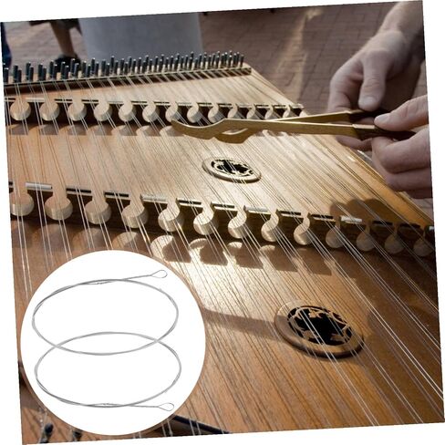 2Pcs Steel Dulcimer Strings Replacement Parts Instrument Strings for Dulcimer Players Easy to Install with Standard Tension for Resonant Sound Quality in Saudi Arabia