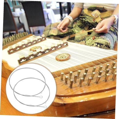 2Pcs Steel Dulcimer Strings Replacement Parts Instrument Strings for Dulcimer Players Easy to Install with Standard Tension for Resonant Sound Quality in Saudi Arabia