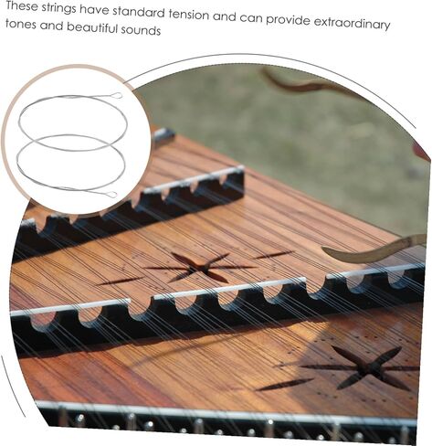2Pcs Steel Dulcimer Strings Replacement Parts Instrument Strings for Dulcimer Players Easy to Install with Standard Tension for Resonant Sound Quality in Saudi Arabia