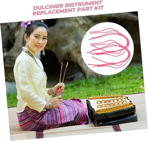 8pcs Yangqin Rubber Tubes Replacement Kit for Dulcimer Instruments Easy Installation Oxidation Resistant Thin Flexible Chinese Music Accessories in Saudi Arabia