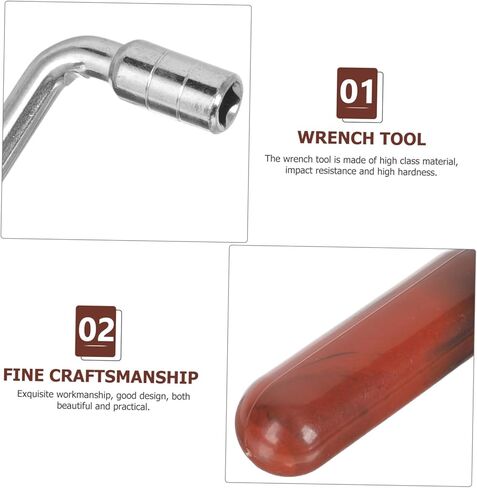 Professional Dulcimer Tuning Wrench with Wood Handle Metal Tone Tuning Tool for Model Instrument Repair and Maintenance in Saudi Arabia