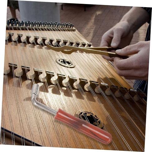 Professional Dulcimer Tuning Wrench with Wood Handle Metal Tone Tuning Tool for Model Instrument Repair and Maintenance in Saudi Arabia
