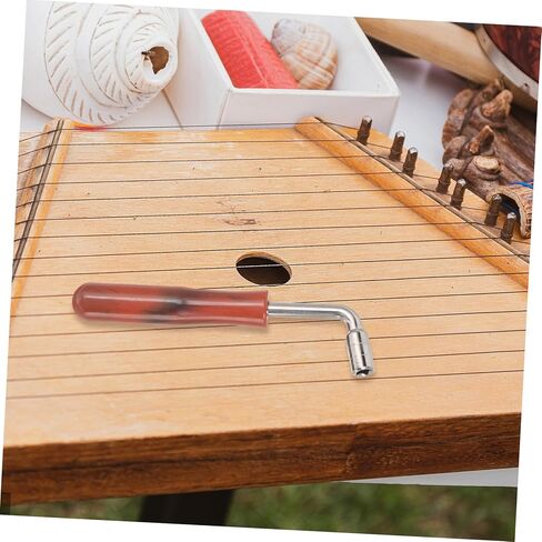 Professional Dulcimer Tuning Wrench with Wood Handle Metal Tone Tuning Tool for Model Instrument Repair and Maintenance in Saudi Arabia