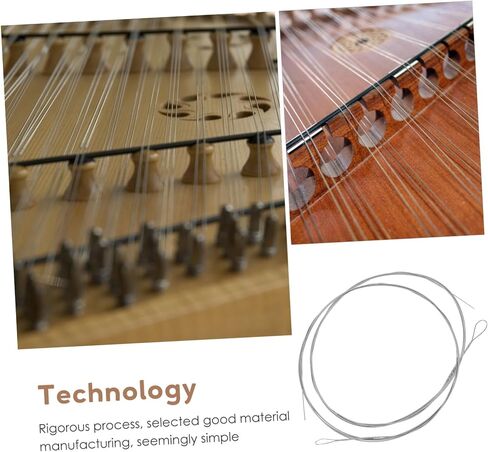 2Pcs Dulcimer Replacement Steel Strings Crisp Sound Musical Instrument Accessories for Learners and Players in Saudi Arabia