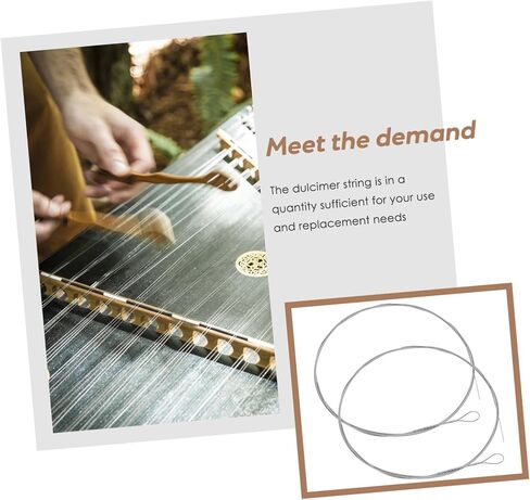 2Pcs Dulcimer Replacement Steel Strings Crisp Sound Musical Instrument Accessories for Learners and Players in Saudi Arabia