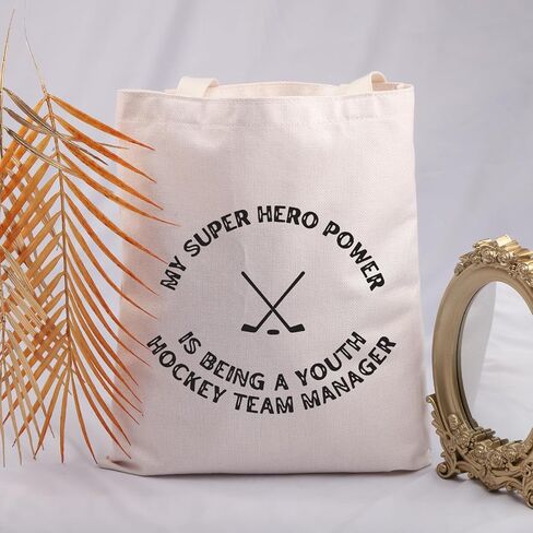 JNIAP Sport Lover Gift Hockey Manager Team Tote Bag Hockey Lover Gift Hoc-key Coach Gi-ft in Saudi Arabia