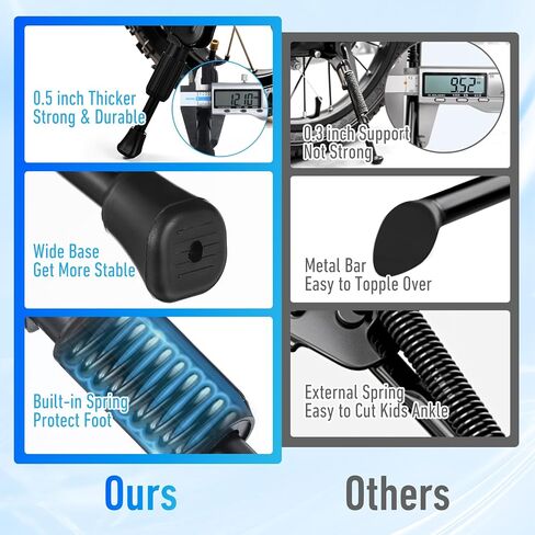 Bike Stand Bike Kick Stand Universal Rear Mount Bicycle Kickstands Replacement Single Side Steel Child Kick Stand Adjustable Height Rear Side Bicycle Kick Stand For Road Bicycle Adult Bike Sports Bike in Saudi Arabia