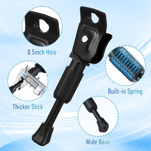 Bike Stand Bike Kick Stand Universal Rear Mount Bicycle Kickstands Replacement Single Side Steel Child Kick Stand Adjustable Height Rear Side Bicycle Kick Stand For Road Bicycle Adult Bike Sports Bike in Saudi Arabia