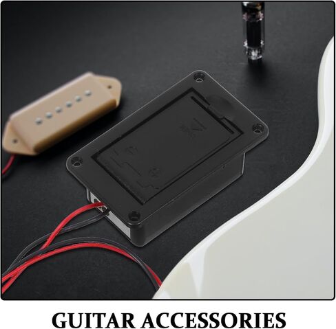2pcs Guitar Pickup Battery Box - Battery Box Case Cover Holders for Guitar Bass Pickup Black - Music Instrument Accessories Bass Parts in Saudi Arabia