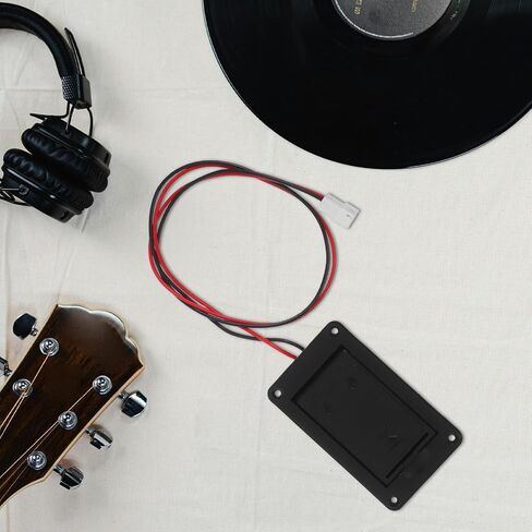 2pcs Guitar Pickup Battery Box - Battery Box Case Cover Holders for Guitar Bass Pickup Black - Music Instrument Accessories Bass Parts in Saudi Arabia