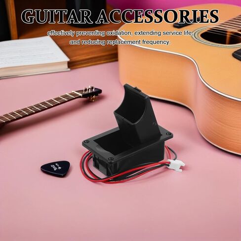 2pcs Guitar Pickup Battery Box - Battery Box Case Cover Holders for Guitar Bass Pickup Black - Music Instrument Accessories Bass Parts in Saudi Arabia