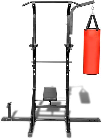 Power Tower with Sit-up Bench and Boxing Bag,Sporting Goods,Exercise & Fitness,Weightlifting,Weightlifting Machines & Racks,90667 in Saudi Arabia