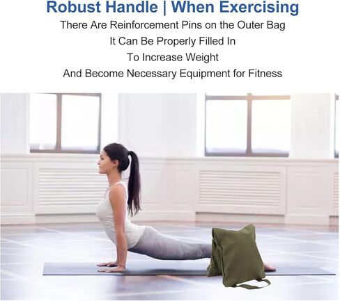 Sand Bags for Weight Training, Yoga Sandbag Weights for Workout, Reusable Sand Bags Fillable Zipper Sand Bag with Handle for Yoga Weights and Training in Saudi Arabia