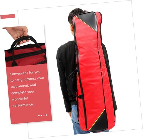 Thickened Oxford Cloth Trombone Bag Portable Musical Instrument Storage Case with Front Pocket for Tenor Trombone Players in Saudi Arabia