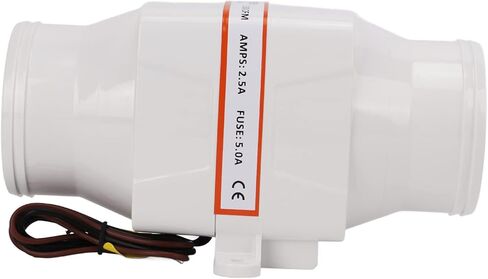 3 Inch 12V 130CFM Marine Bilge Air Blower Waterproof in Line Blower with 4 Blade Fan for Boat Marine Engine Compartment Ventilation White ABS Plastic in Saudi Arabia
