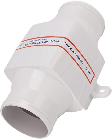 3 Inch 12V 130CFM Marine Bilge Air Blower Waterproof in Line Blower with 4 Blade Fan for Boat Marine Engine Compartment Ventilation White ABS Plastic in Saudi Arabia