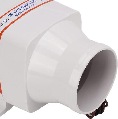 3 Inch 12V 130CFM Marine Bilge Air Blower Waterproof in Line Blower with 4 Blade Fan for Boat Marine Engine Compartment Ventilation White ABS Plastic in Saudi Arabia