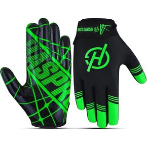 Youth Unisex American Football Gloves M/o Silicone Palm, Breathable Material with Hook & Loop in Flexible Fit in Saudi Arabia