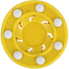 Luxshiny Roller Hockey Puck for Training and Competition Synthetic Game Puck for Indoor Outdoor Use Smooth Glide Street Hockey Ball for Practicing Skills and Improving Performance Yellow in Kuwait